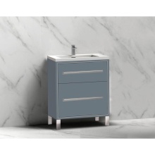 Madeli B460-24-001-LL-TG-NP-PC - Pinnacle  24'' Free Standing Vanity Cabinet in Studio Grey/HW:  Polished Chrome(PC)