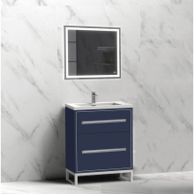 Madeli B460-24-001-LC-SA-NP-PC - Pinnacle  24'' Free Standing Vanity Cabinet in Sapphire/HW:  Polished Chrome(PC)