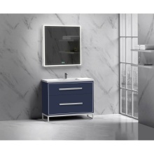 Madeli B460-42-001-LC-SA-NP-PC - Pinnacle  42'' Free Standing Vanity Cabinet in Sapphire/HW:  Polished Chrome(PC)
