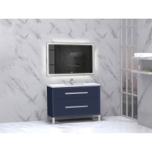 Madeli B460-48C-001-LL-SA-NP-PC - Pinnacle  48C'' Free Standing Vanity Cabinet in Sapphire/HW:  Polished Chrome(PC)