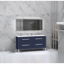 Madeli B460-60C-001-LL-SA-HP-PC - Pinnacle  60C'' Free Standing Vanity Cabinet in Sapphire/HW:  Polished Chrome(PC)