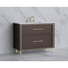 Madeli B465-42-001-LR-WA-HR-PC - Profile 42'' Free standing Vanity Cabinet in Walnut/HW: Polished Chrome(PC)
