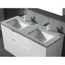 Madeli QSA1812-48-210-VG - Madeli Quartzstone Countertop,  48'' x 18'' x 3/4'', Double Basin,