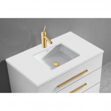 Madeli QST2208-30-110-WH - Madeli Quartzstone Countertop,  30'' x 18'' x 3/4'', Single Faucet H