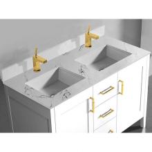 Madeli QST2208-48-210-WC - Madeli Quartzstone Countertop,  48'' x 18'' x 3/4'', Double Basin,