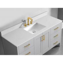 Madeli QST2208-60-110-WH - Madeli Quartzstone Countertop,  60'' x 18'' x 3/4'', Single Basin,