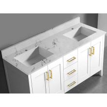 Madeli QST2208-60-210-WC - Madeli Quartzstone Countertop,  60'' x 18'' x 3/4'', Double Basin,
