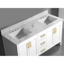 Madeli QST2208-60-230-WC - Madeli Quartzstone Countertop,  60'' x 18'' x 3/4'', Double Basin,