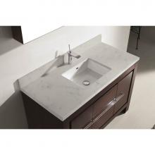 Madeli QSV2230-48-110-SG - Madeli 48'' Quartzstone Countertop w/ Single faucet hole- White Carrara