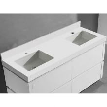 Madeli QSV2230-72-210-WH - Quartzstone Countertop,  72'' x 22'' x 3'',  Single Faucet Hole in W