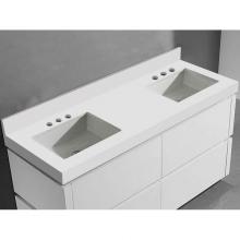 Madeli QSV2230-72-230-WH - Madeli Quartzstone Countertop,  72'' x 22'' x 3'',  8'' Wi