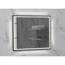 Madeli MC-IL3636L-RM-04-L24-25-MB - Illusion Lighted Mirrored Cabinet, Recessed Mount, 36'' x 36'' x 4-3/4'&a