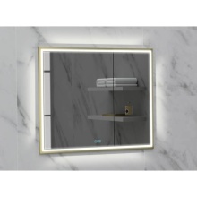 Madeli MC-IL3636L-RM-04-L24-25-SB - Illusion Lighted Mirrored Cabinet, Recessed Mount, 36'' x 36'' x 4-3/4'&a