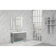 Madeli B810-48C-001-AG-PC - Silhouette 48C'' Free standing Vanity Ash Grey/HW: Polished Chrome(PC)