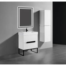 Madeli B400-30-001-LC-GW-PC - Madeli Soho 30'' Free standing Vanity Cabinet in Glossy White/HW: Polished Chrome(PC)