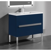 Madeli B400-42-001-LL-SA-NP-PC - Soho 42'' Free standing Vanity Cabinet in Sapphire/HW: Polished Chrome(PC)