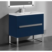 Madeli B400-36-001-LS-SA-NP-PC - Soho 36'' Free standing Vanity Cabinet in Sapphire/HW: Polished Chrome(PC)