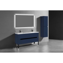 Madeli B400-60D-001-LL-SA-H3-PC - Soho 60D'' Free standing Vanity Cabinet in Sapphire/HW: Polished Chrome(PC)