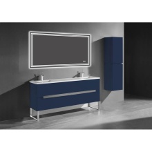 Madeli B400-72D-001-LS-SA-H3-PC - Soho 72D'' Free standing Vanity Cabinet in Sapphire/HW: Polished Chrome(PC)