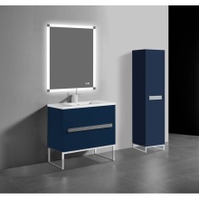 Madeli B400-42-001-LC-SA-H3-PC - Soho 42'' Free standing Vanity Cabinet in Sapphire/HW: Polished Chrome(PC)