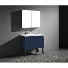 Madeli B953-39-001-SA-MB - Madeli Sorrento 39'' Free Standing Sapphire/HW: Matte Black(MB)