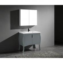 Madeli B953-39-001-TG-MB - Madeli Sorrento 39'' Free Standing Studio Grey/HW: Matte Black(MB)