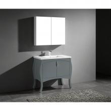 Madeli B953-39-001-TG-PN - Madeli Sorrento 39'' Free Standing Studio Grey/HW: Polished Nickel(PN)