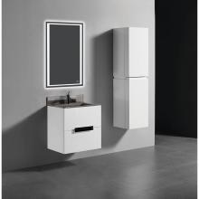Madeli B300-24-002-GW-PC - Madeli Urban 24'' Wall hung  Vanity Cabinet in Glossy White Finish/HW: Polished Chrome(P