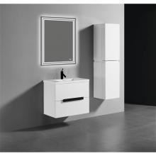 Madeli B300-30-002-GW-PC - Madeli Urban 30'' Wall hung  Vanity Cabinet in Glossy White Finish/HW: Polished Chrome(P