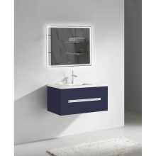 Madeli B070-36-002-SA-BN - Vogue 36'' Wall Hung Vanity Cabinet Sapphire/HW: Brushed Nickel(BN)