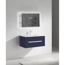 Madeli B070-42-002-SA-PC - Vogue 42'' Wall Hung Vanity Cabinet Sapphire/HW: Polished Chrome(PC)