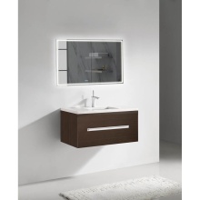 Madeli B070-42-002-WA-MB - Vogue 42'' Wall Hung Vanity Cabinet Walnut/HW: Matte Black(MB)