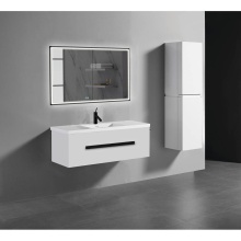 Madeli B070-48C-002-WH-PC - Vogue 48C'' Wall Hung Vanity Cabinet White/HW: Polished Chrome(PC)