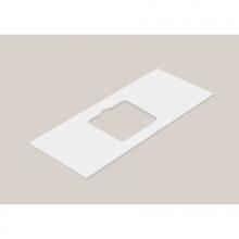 Madeli XTA2208-60-100-GW - Urban-22 60''W Solid Surface , Slab With Cut-Out. Glossy White, 1-Hole, 60''X
