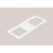 Madeli XTA2208-60-200-GW - Urban-22 60''W Solid Surface , Slab With Cut-Out. Glossy White, 2-Holes, 60''X