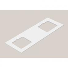 Madeli XTA2208-72-200-MW - Urban-22 72''W Solid Surface , Slab With Cut-Out. Matte White, 2-Holes, 72''X