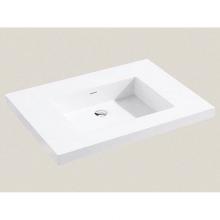 Madeli XTU1815-30-100-WH - Madeli X-Stone Top/Basin, 30'' x 18'' x 1-1/2'', Glossy White, No Fa