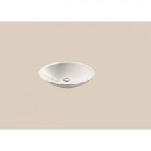 Madeli XTV-R102-GW - Solid Surface Vessel. Round Beveled, Glossy White. No Overflow, Diameter: 20''