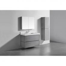 Madeli B500-42-002-AG - Cube 42'' Wall hung  Vanity Cabinet in Ash Grey