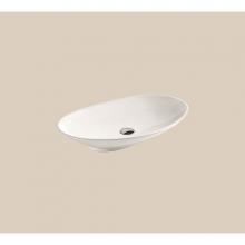 Madeli CB-8610-WH - Ceramic Basin. Above Counter, Oval. White, No Overflow, 27-3/8'' X 16-1/2'' X