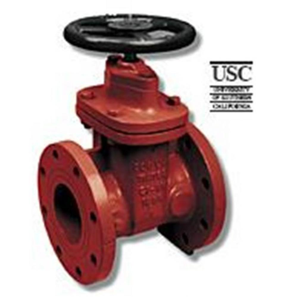 2-1/2'' Flanged Ci G/V Nrs 200Cwp Resilient Wedge,Usc Approvals 3 Bossings-1 Tapped And