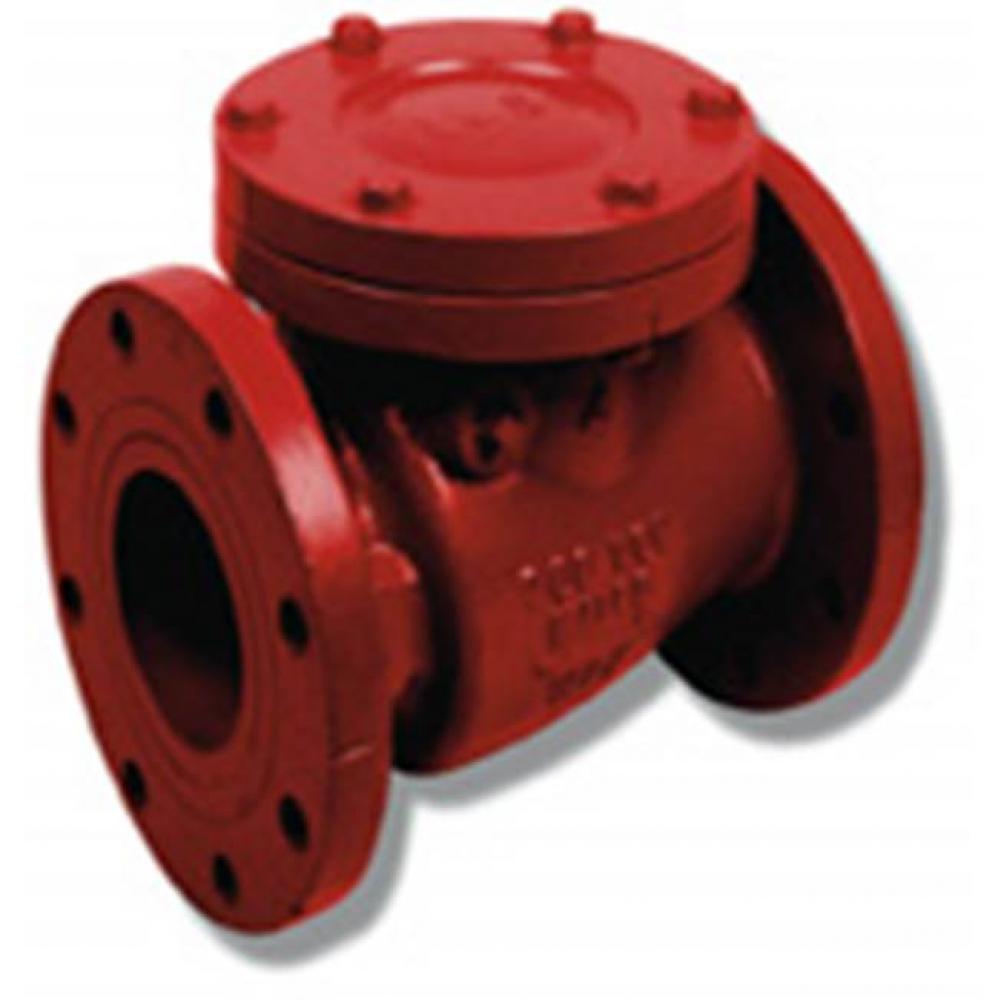 2-1/2'' Flanged Ci Swing Chk Valve Resilient Seat, 200Cwp, 1 Bossing Epoxy Coated