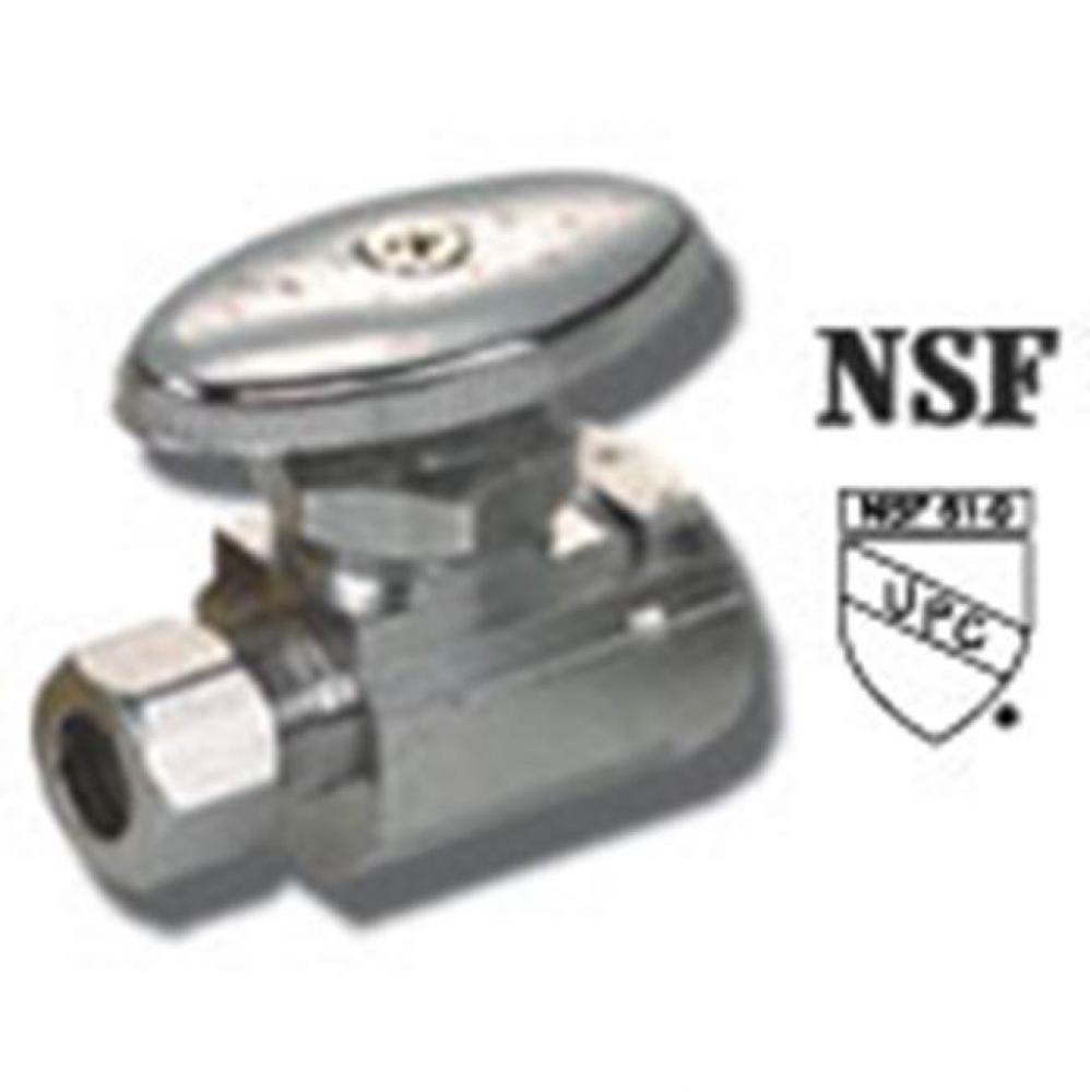 1/2'' FIP X 3/8'' OD COMPRESSION, STRAIGHT STOP VALVE, CP, MULTI-TURN