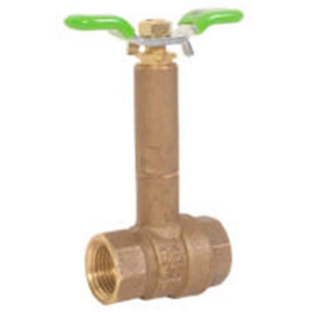 LEAD FREE 1/2'' LONG BONNET BALL VALVE BRASS FIP