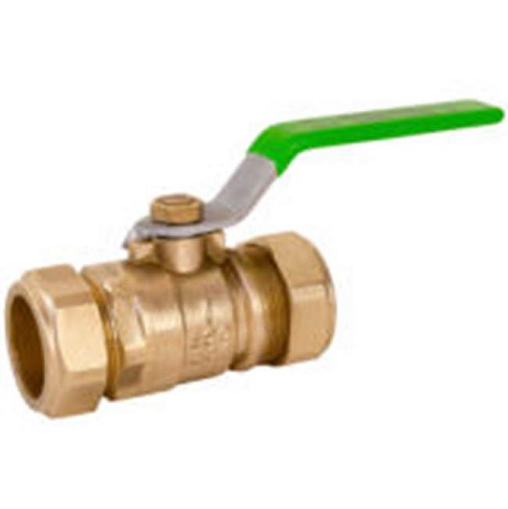 LEAD FREE 1'' BALL VALVE W/COMPRESSION ENDS COMPRESSION ENDS RATED AT 150PSI