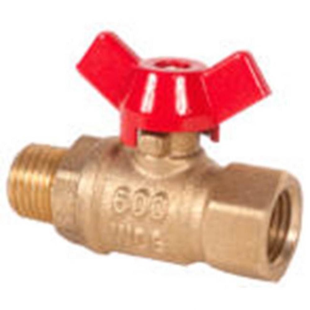 1/8''Mip X 1/4''Fip Ball Valve With T-Handle Not For Potable Water Use In Ca,V