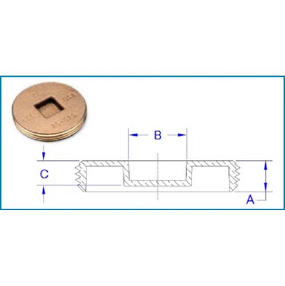 5-1/2'' Domestic Brass Southern  Co Plug Csk