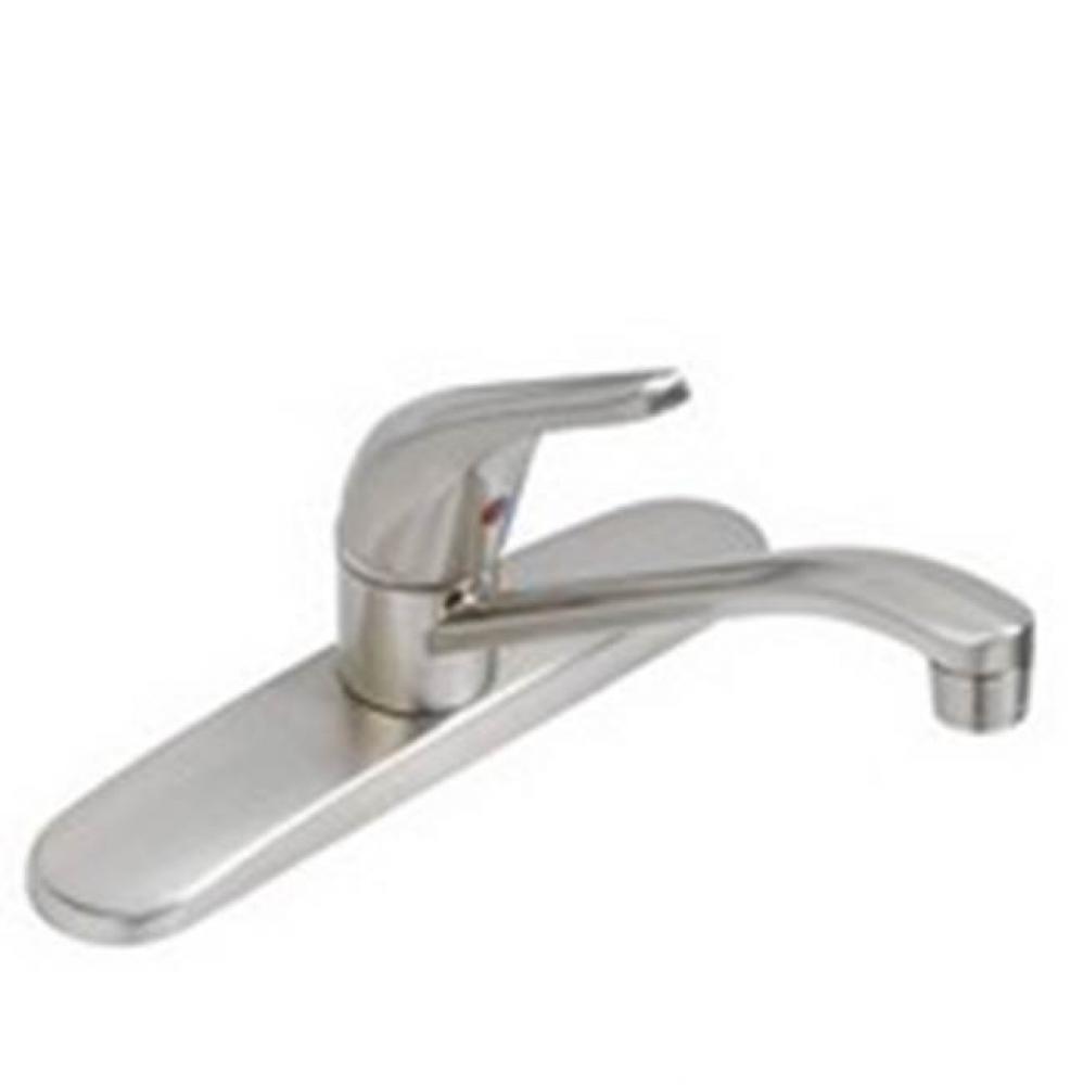 8'' Satin Nickel Single Lever Deck Faucet Solid Lever Handle-Euro Design