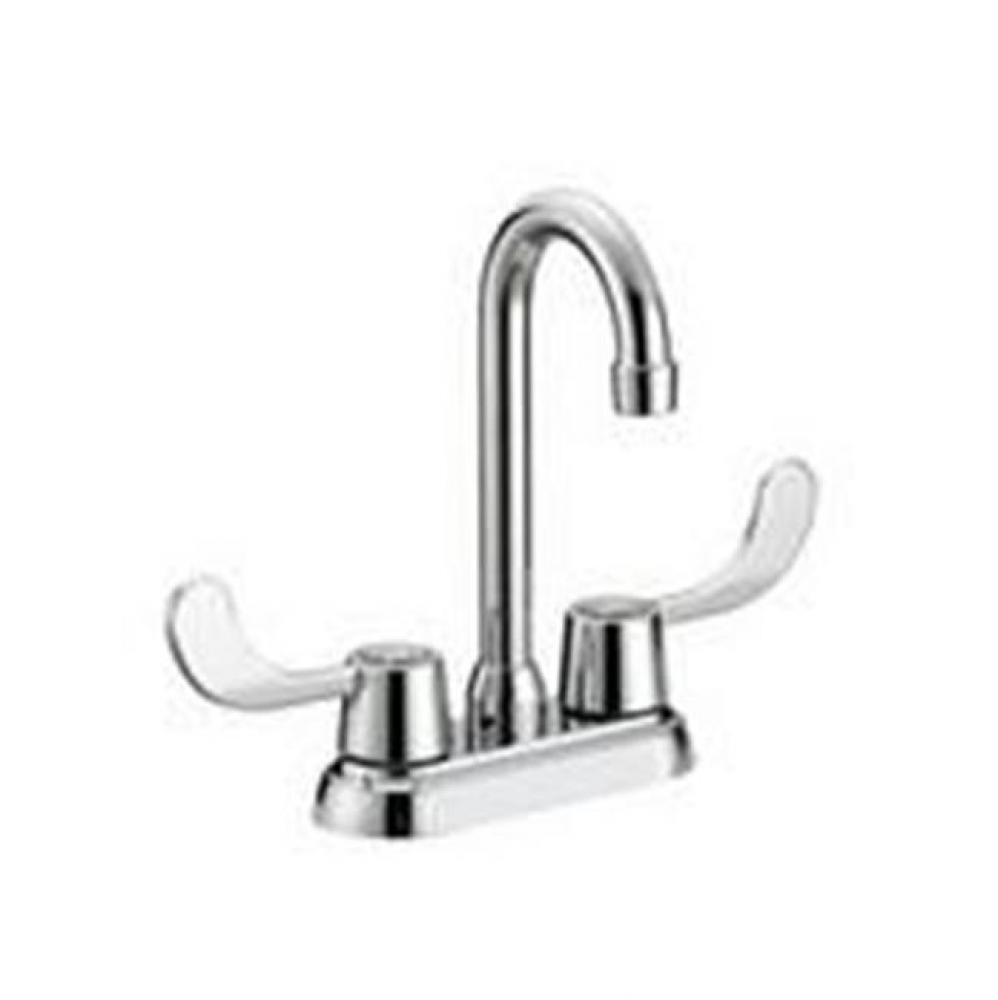 4'' Cp Bar Sink Faucet W/Gooseneck Wrist Blade Handles- Washerless