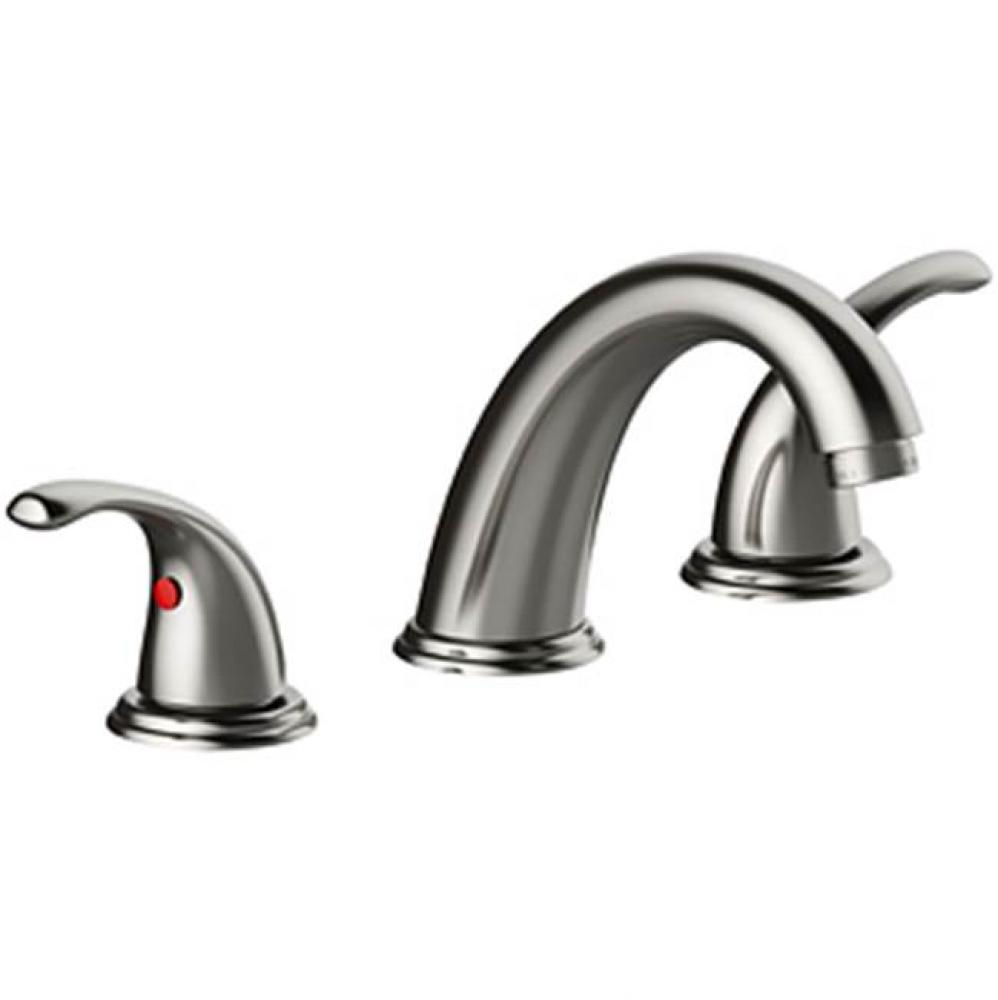 Two Handle High Arc 8'' Widespread Lavatory Faucet, Quick Mount Installation, 50/50 Push